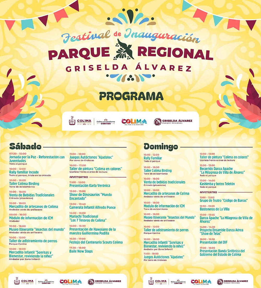 Parque Regional espera miles de familias colimenses este sábado y domingo, con actividades gratuitas