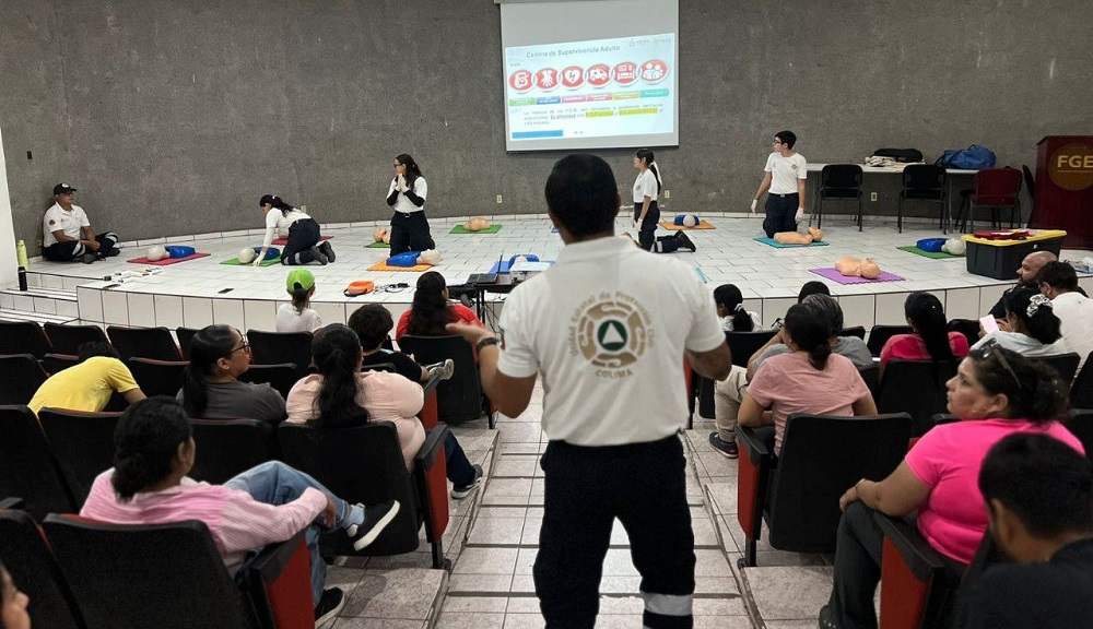 UEPC Colima y Escuadrón Juvenil fortalecen preparación ciudadana con capacitación gratuita en primeros auxilios