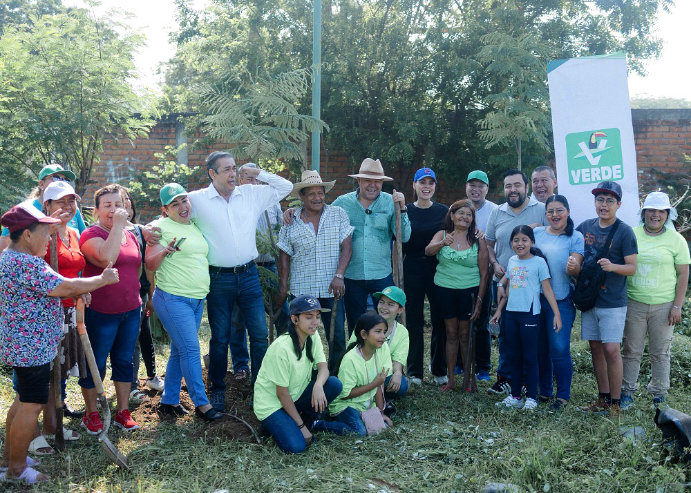 Continúa el Partido Verde cumpliendo su compromiso de reforestación