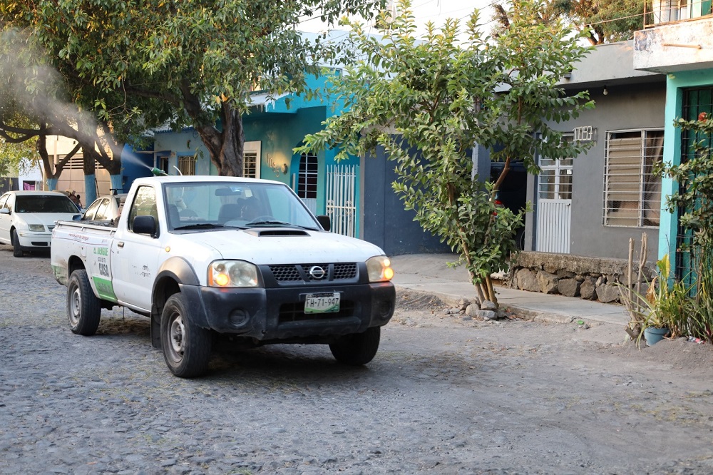Salud Colima refuerza jornadas de nebulización contra el mosco transmisor del dengue en 5 municipios