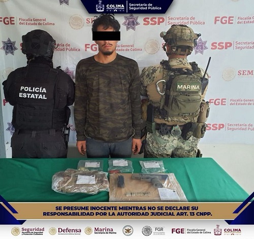 SSP detiene en Tecomán a un individuo por su presunta participación en diversos delitos