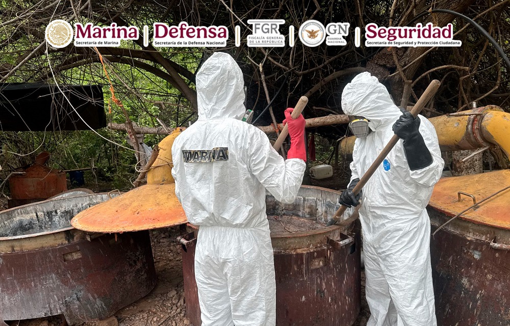 Neutralizan laboratorio para la fabricación de drogas sintéticas en operativo en Culiacán, Sinaloa