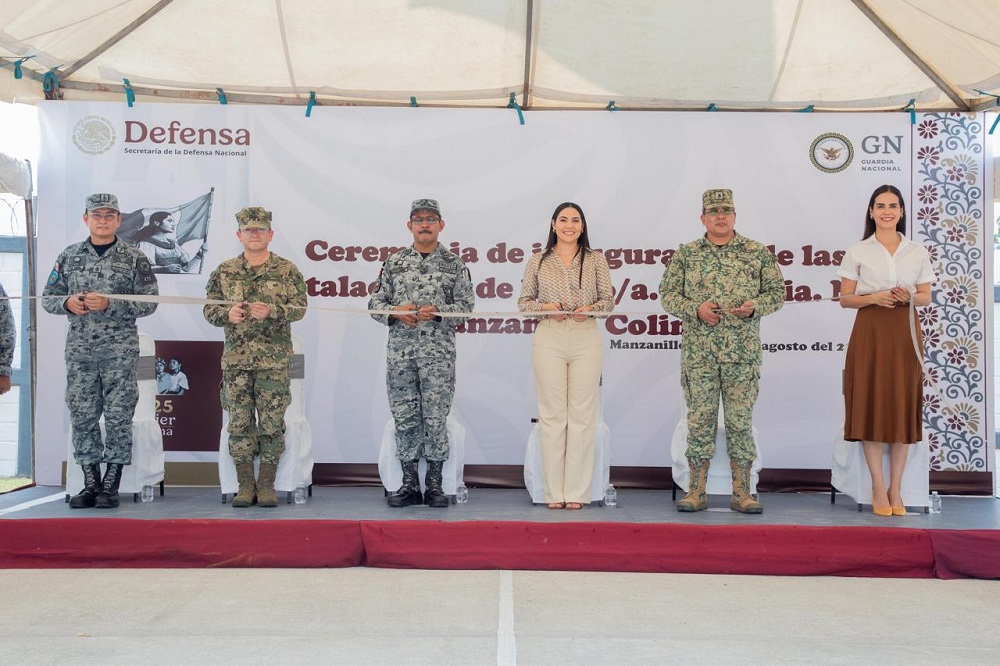 Gobernadora Indira Vizcaíno preside inauguración de sedes de GN en Manzanillo y Armería