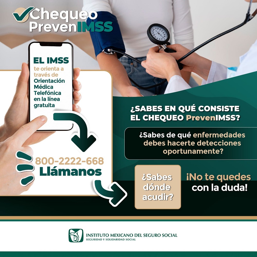 Fortalece IMSS Colima prevención y autocuidado con Chequeo PrevenIMSS
