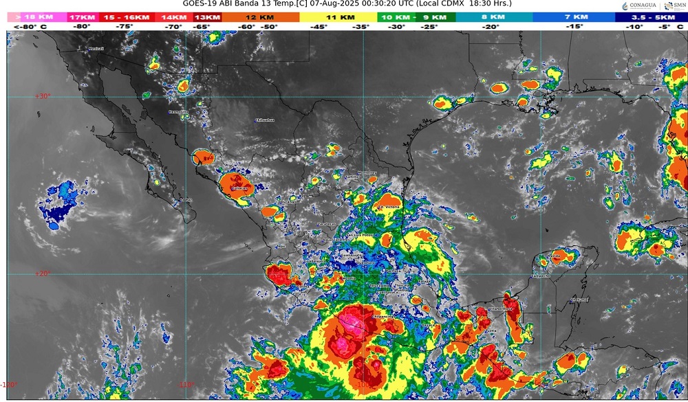 Ante la Tormenta Tropical “Ivo” se prevén en Colima lluvias fuertes en las próximas horas