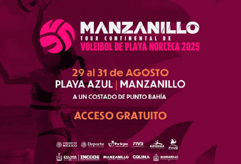 Diez países confirmados para el Manzanillo Tour Continental de Voleibol de Playa 2025