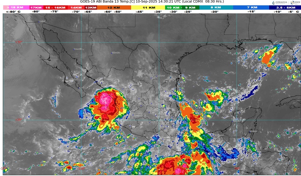 UEPC alerta por lluvias intensas este miércoles en algunos municipios de Colima