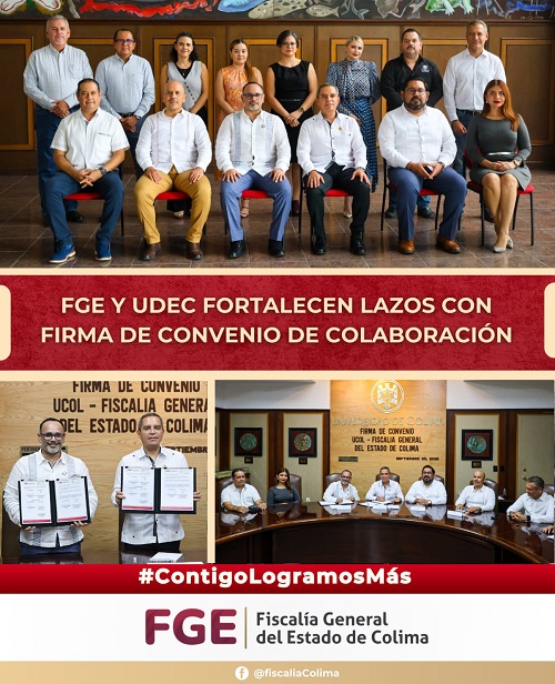 FGE y UDC fortalecen lazos con firma de convenio de colaboración