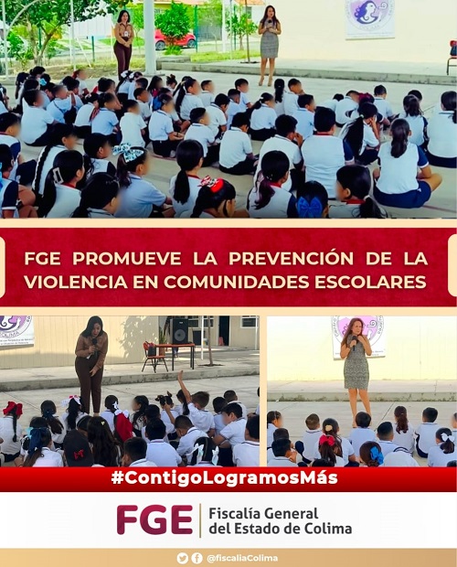 FGE promueve la prevención de la violencia en comunidades escolares
