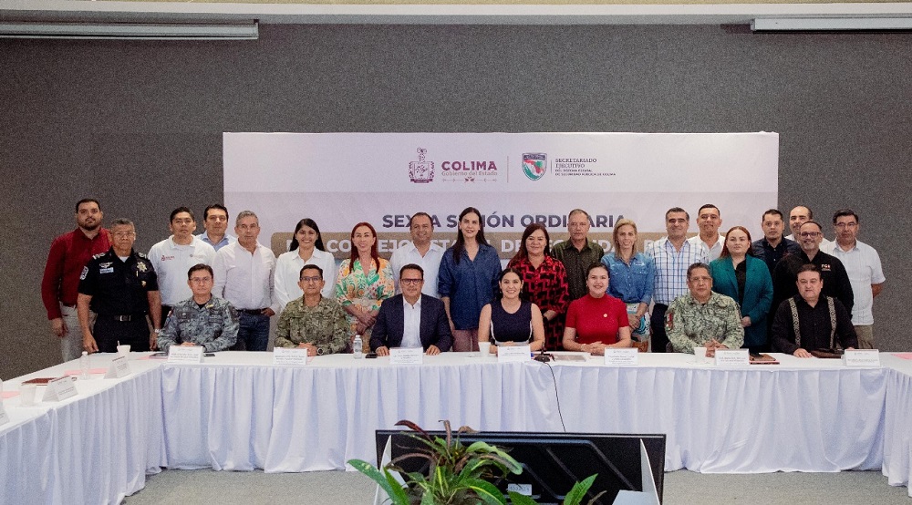 Gobernadora de Colima preside Consejo Estatal de Seguridad; comparten avances de Estrategia Nacional con municipios