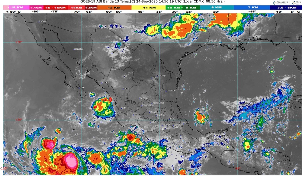 UEPC alerta ante pronóstico de lluvias muy fuertes en Colima, en las próximas horas