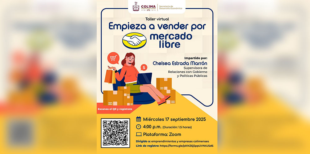 Gobierno del Estado de Colima impulsa capacitación gratuita para vender en Mercado Libre