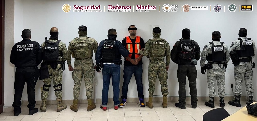 En el Estado de México detienen al “Choko” líder de célula delictiva y doce personas más; además se aseguraron 72 inmuebles