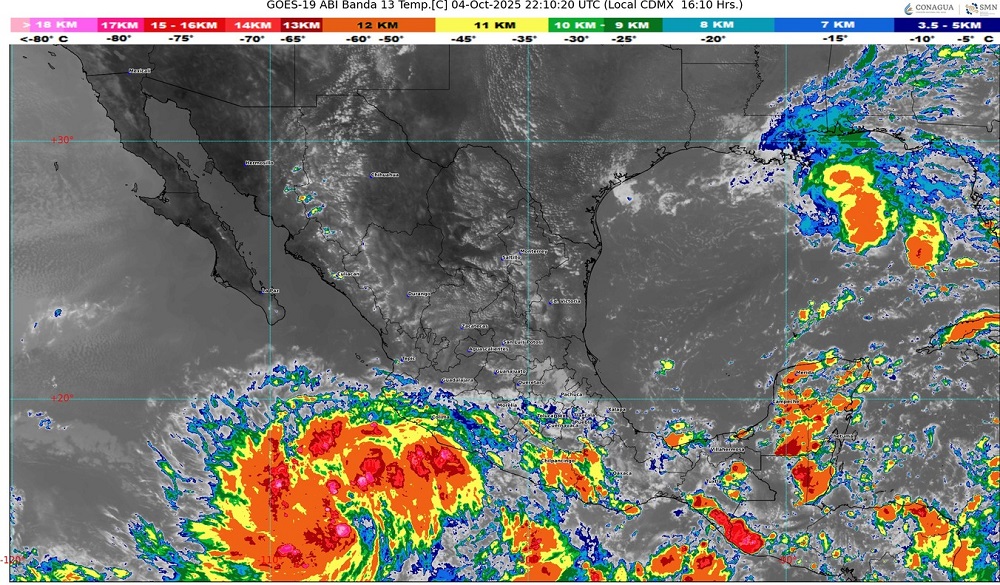 Se forma la tormenta tropical ‘Priscilla’ en el océano Pacífico; se mantiene vigilancia permanente: UEPC Colima