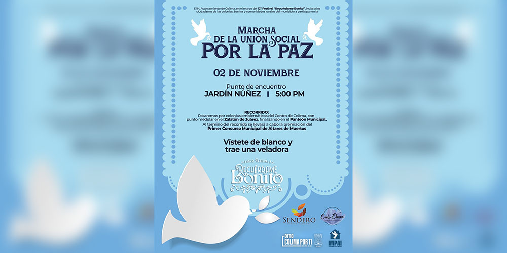 Invita alcalde Riult Rivera a participar en la marcha “De la Unión Social por la Paz”, este 2 de noviembre