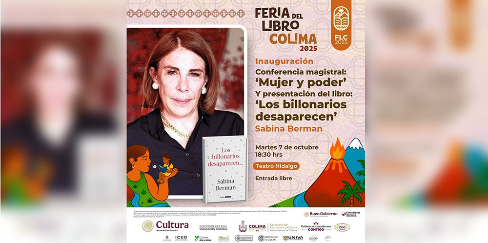 Con Sabina Berman como invitada de honor, Cultura Colima inaugura la Feria del Libro 2025