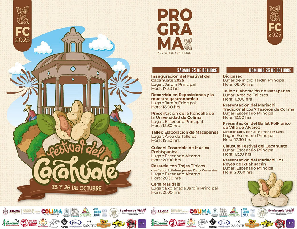Turismo Colima y Ayuntamiento de Ixtlahuacán invitan al ‘Festival del Cacahuate’, 25 y 26 de octubre