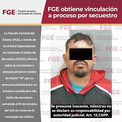 FGE obtiene vinculación a proceso por secuestro