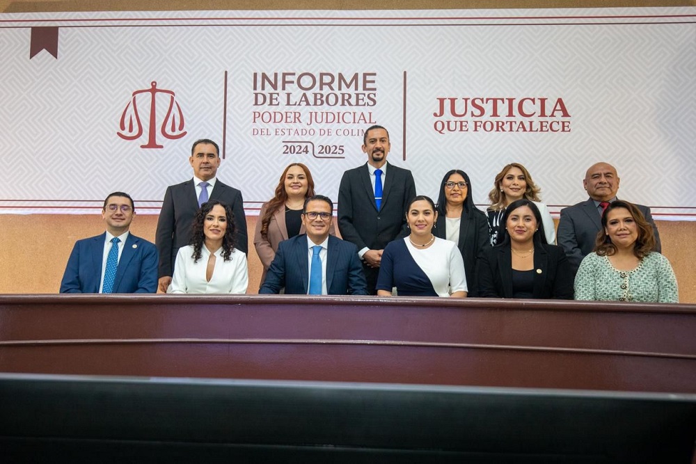 Gobernadora de Colima acudió al informe 2024-2025 del Tribunal Superior de Justicia del Estado