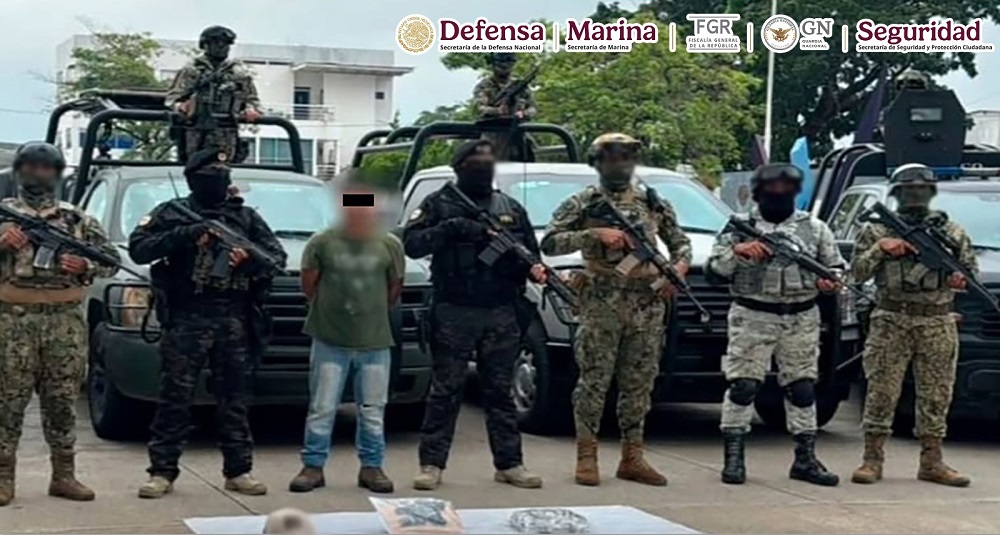 En Tabasco, fuerzas de seguridad detienen a Alejandro “N”, jefe de plaza de grupo delictivo