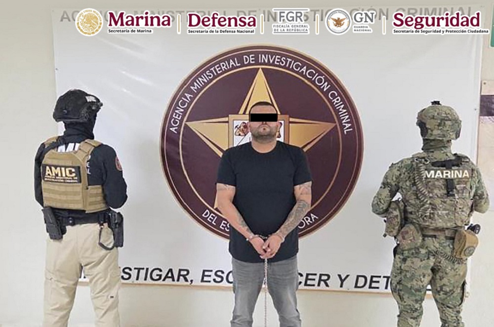 En Sonora detienen, autoridades federales y estatales, a Martín “N” identificado como objetivo prioritario
