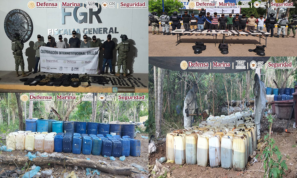 En Sinaloa autoridades federales detuvieron a 18 personas, en diferentes operativos