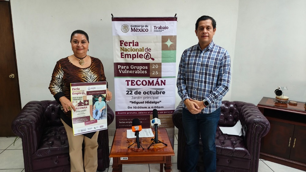Gobierno del Estado invita a la Feria de Empleo para Grupos Vulnerables, en Tecomán