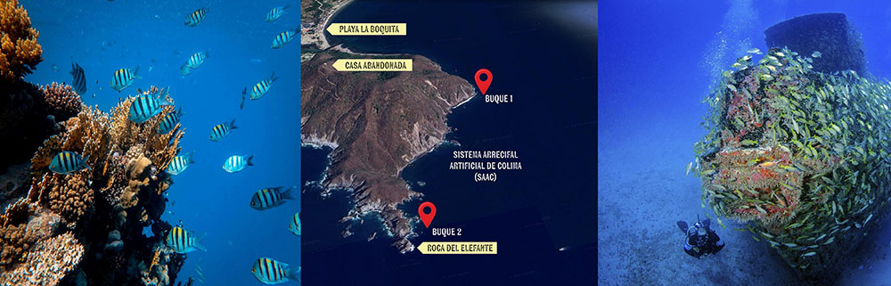 Gobierno del Estado de Colima y Secretaría de Marina preparan nuevo arrecife artificial en Manzanillo