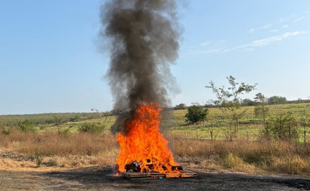 FGR Colima incineró más de 97 kilos de narcóticos, más de dos mil pastillas psicotrópicas y destruyó más de 200 máquinas tragamonedas 
