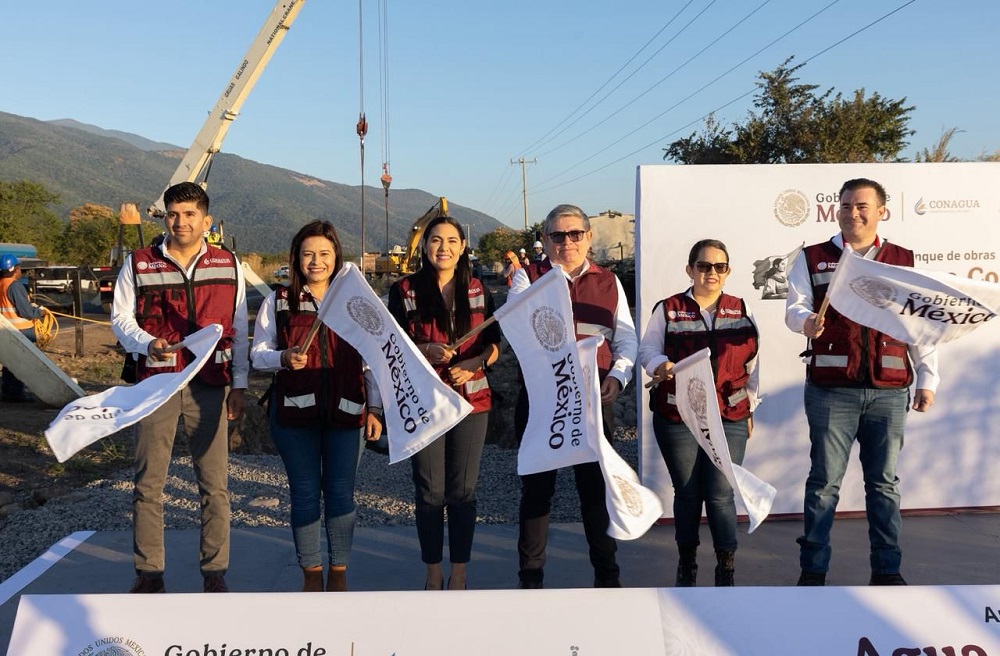 Claudia Sheinbaum e Indira Vizcaíno dan banderazo de inicio a construcción del acueducto ‘Agua para Colima’; se invertirán mil 780 mdp