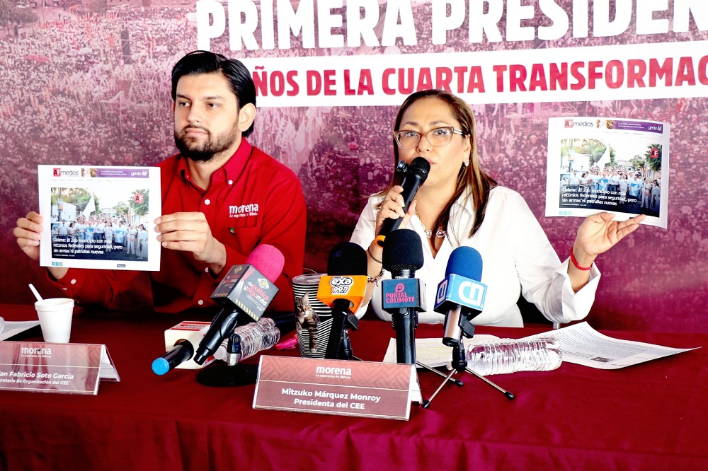 Con 150 mdp para invertir en seguridad, Riult Rivera prefiere comprar escritorios, bicicletas y aires acondicionados: Morena Colima