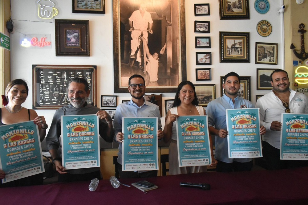 Presentan ‘Manzanillo a las Brasas’, evento que reunirá 30 chefs en el Centro Histórico del Puerto