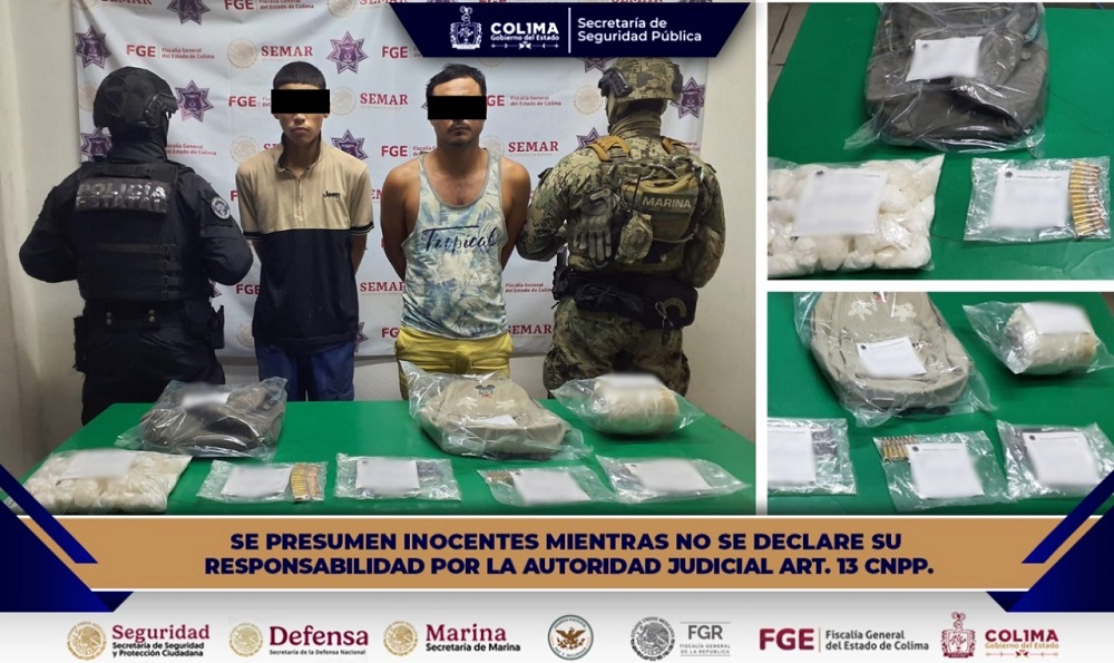 SSP: Policía Estatal de Colima detiene a dos sujetos relacionados con cartel delictivo
