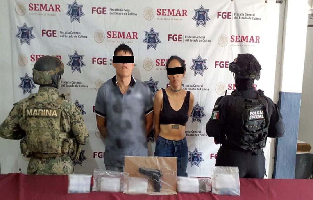 Detienen a dos personas con droga durante operativo de seguridad en Colima