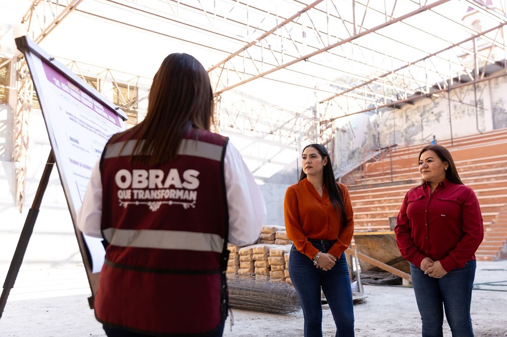 Gobernadora Indira Vizcaíno supervisa rehabilitación integral del Auditorio Municipal de Cuauhtémoc