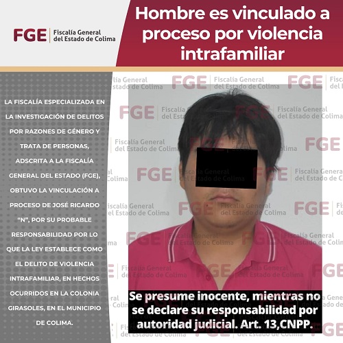 Hombre es vinculado a proceso por violencia familiar