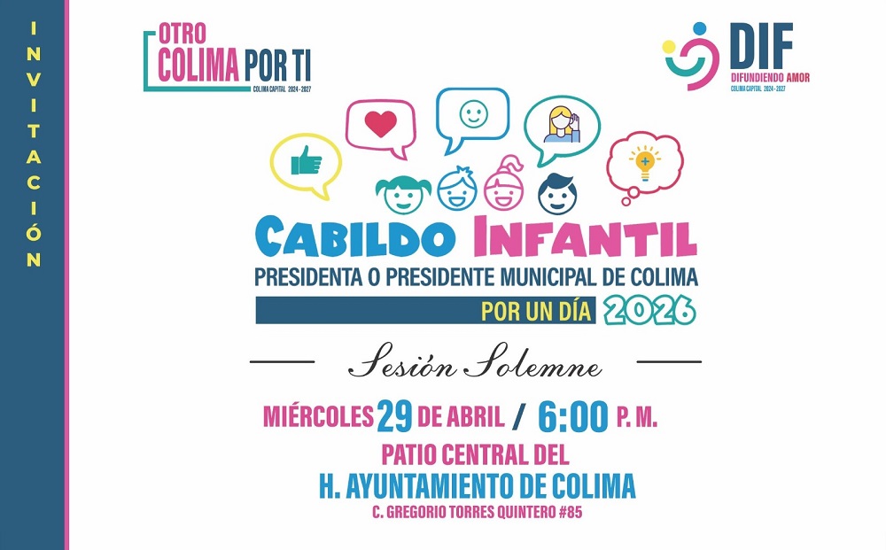 Cabildo Infantil en Colima: niñas y niños al frente por un día