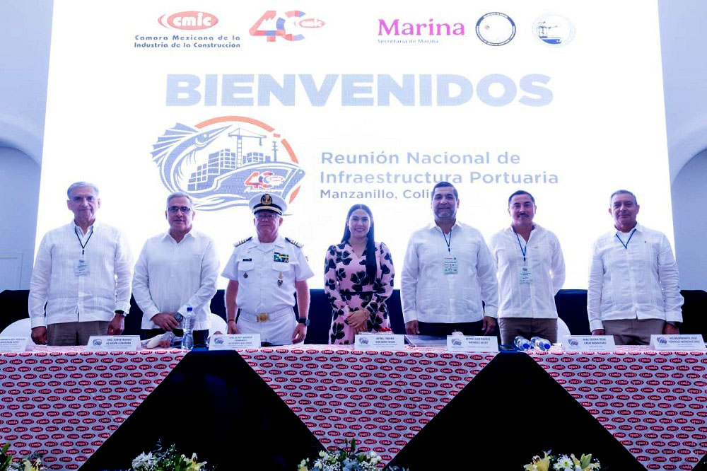 Indira Vizcaíno inauguró la Reunión Nacional de Infraestructura Portuaria, en Manzanillo