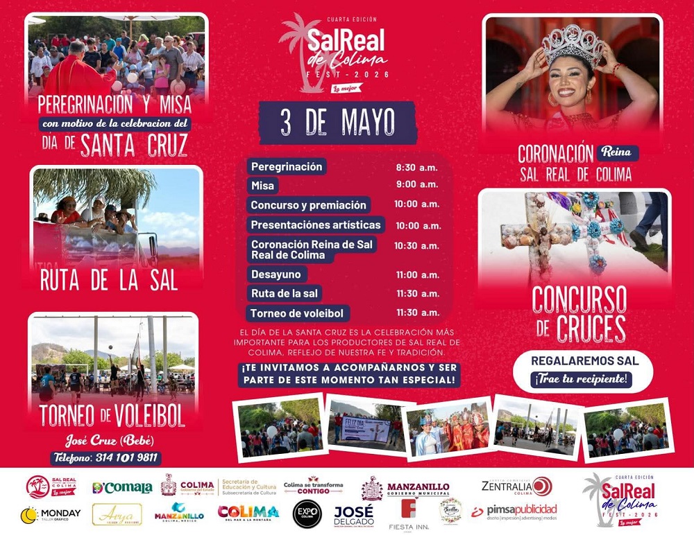 Sal Real de Colima invita al Festival de la Cruz del 3 al 6 de mayo