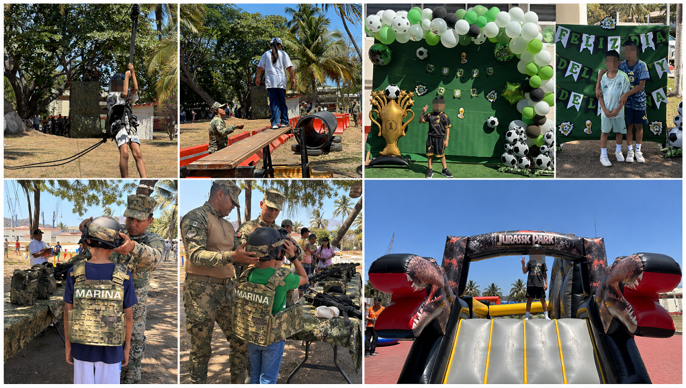 La Sexta Región Naval celebra el “Día del Niño” con convivencia temática de la “Copa Mundial de Futbol 2026”, en Manzanillo