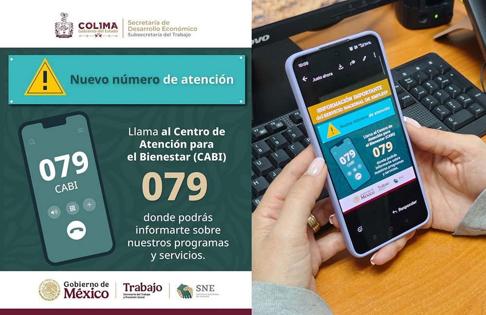 Trabajo Colima promueve el uso del CABI en el 079 para atención ciudadana