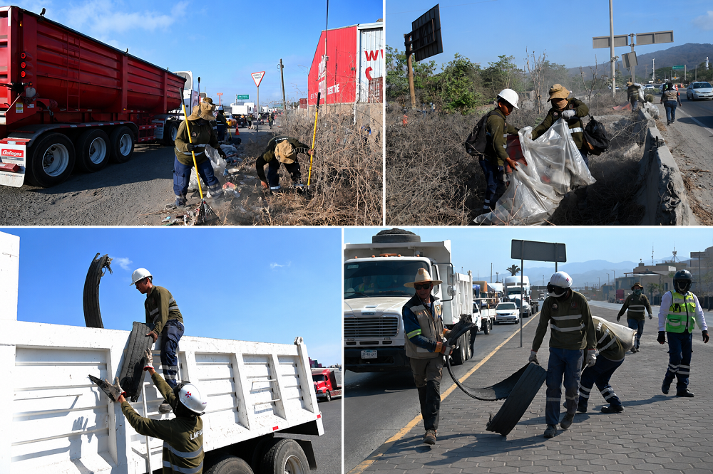 Limpian COPOMA y ASIPONA carretera a Jalipa