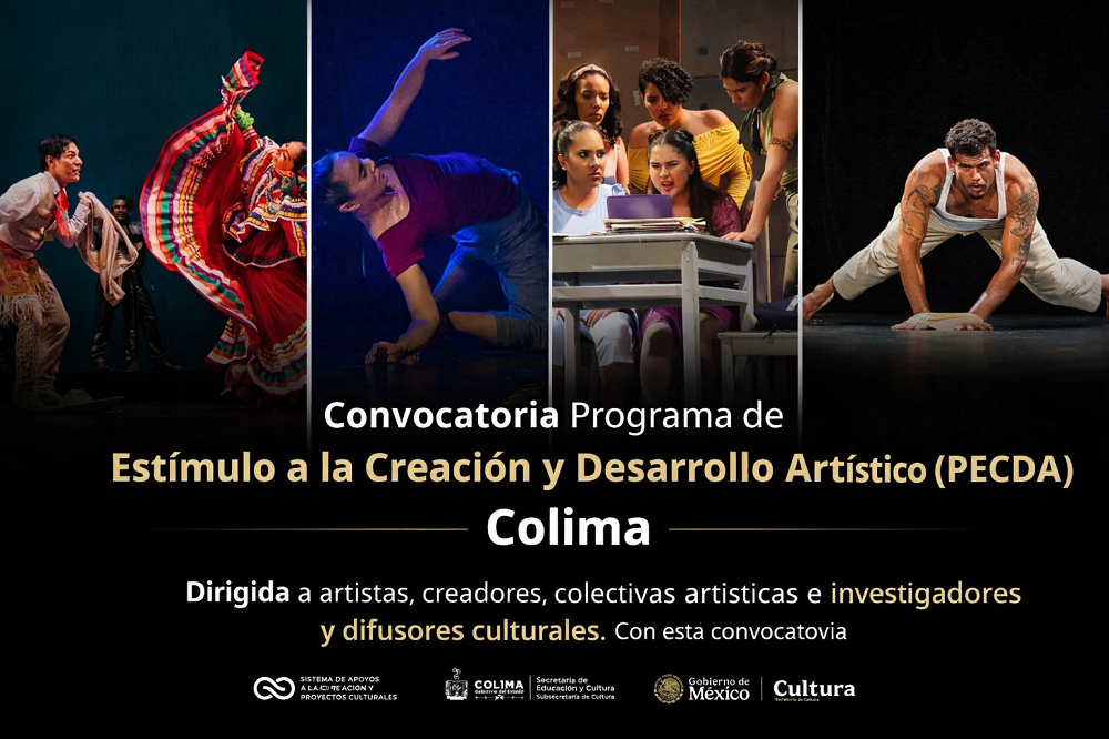 Cultura publica la convocatoria PECDA Colima 2026; entregarán 29 estímulos de hasta 70 mil pesos para artistas y creadores colimenses