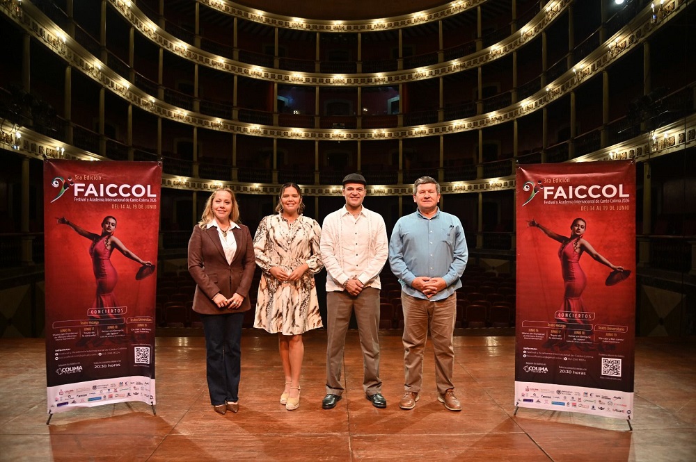Festival y Academia Internacional de Canto Colima ofrecerá conciertos de ópera y zarzuela, del 16 al 19 de junio