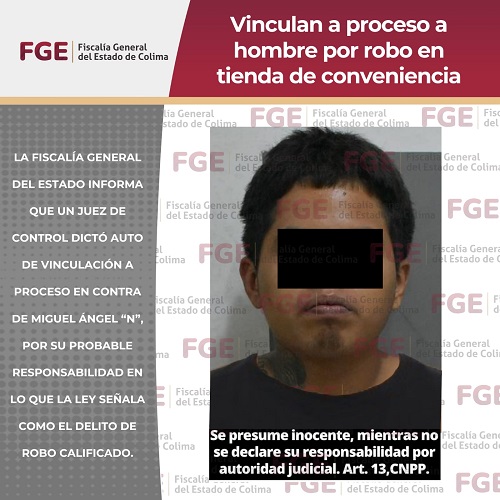 Vinculan a proceso a hombre por robo en tienda de conveniencia