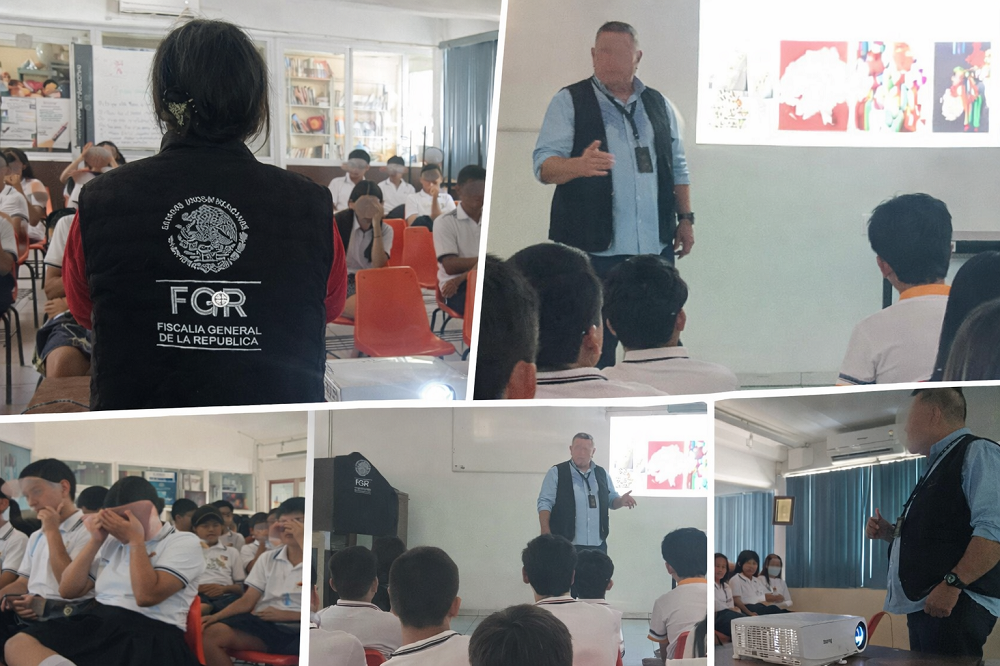 FGR lleva a cabo jornada “No Te Engañes, Las Drogas Sí Destruyen” a 350 alumnos de secundaria, en Colima