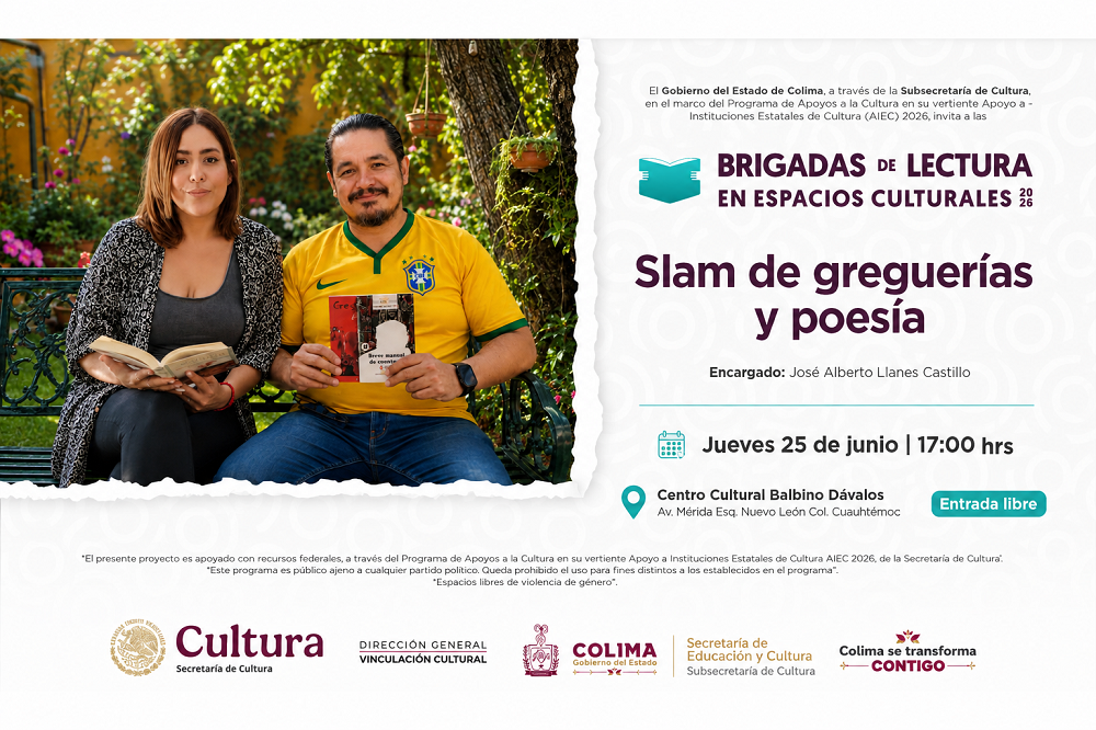 Cultura Colima realizará promoción lectora en sitios de acceso gratuito