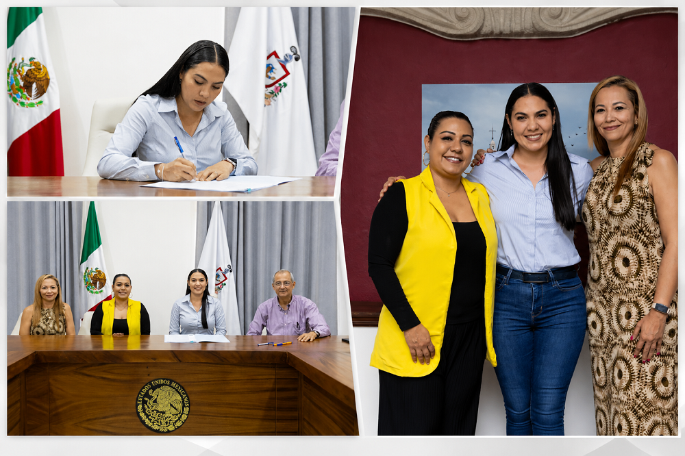 Indira Vizcaíno firma donación del terreno donde se construye CRIT Colima