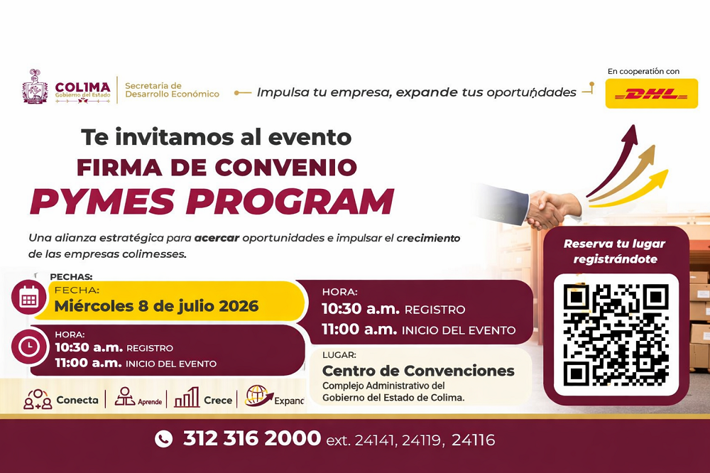 Sedeco y DHL Express lanzan programa para fortalecer a pequeñas y medianas empresas colimenses