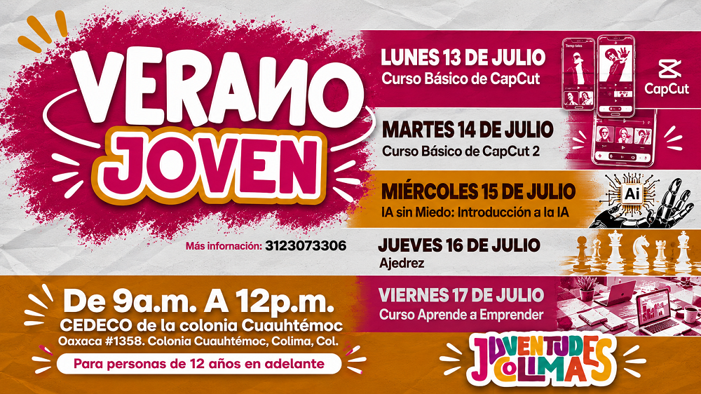 Gobierno de Indira Vizcaíno invita a participar en el Verano Joven 2026